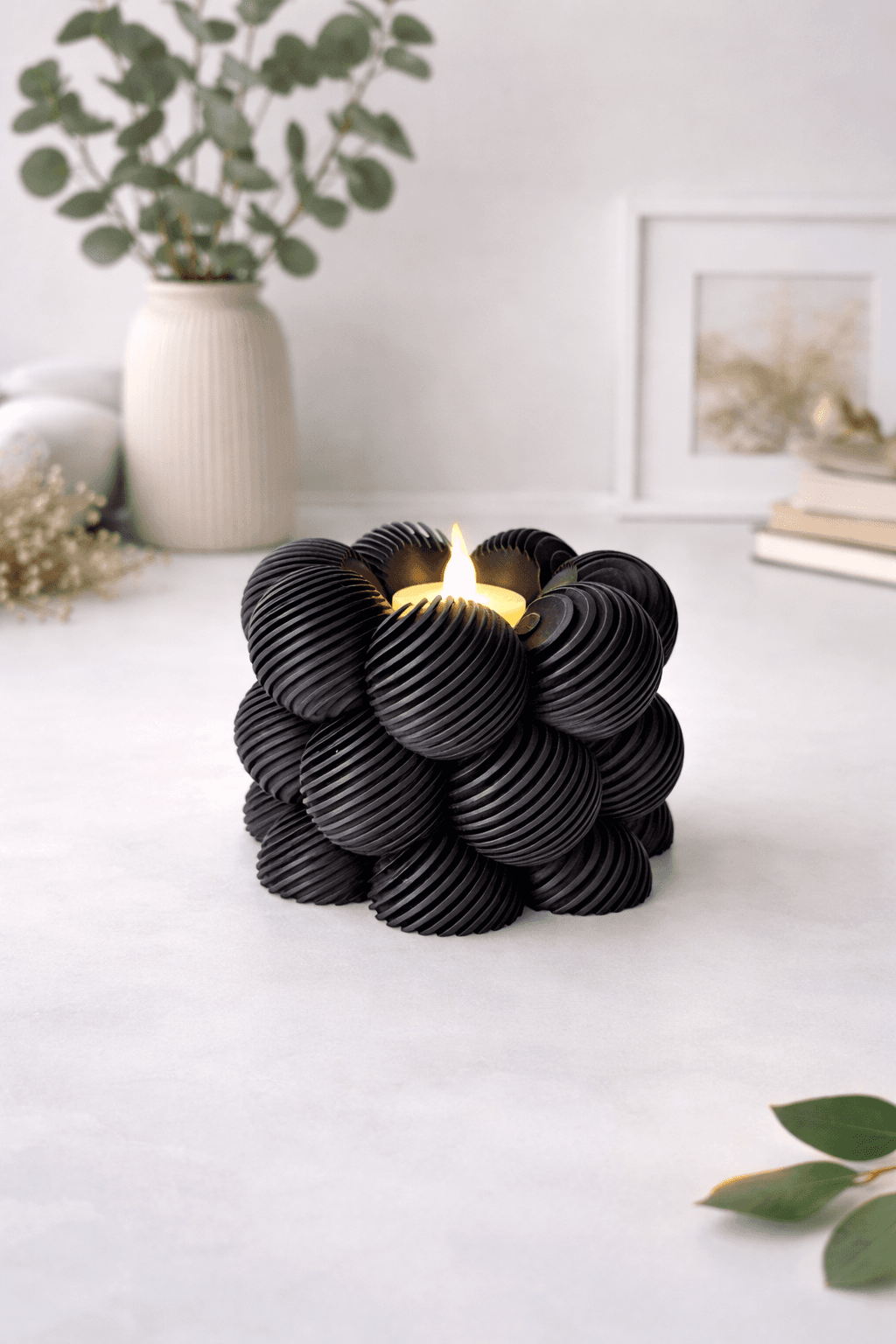 Свещник за LED чаена свещ Bubble - елегантни кривини